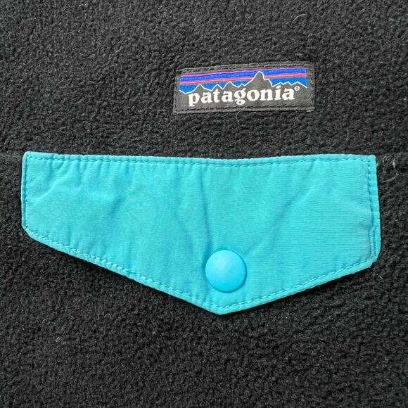 Patagonia Synchilla Black Teal Snap-T Pullover Fleece Women's Size X-Small - Picture 7 of 7